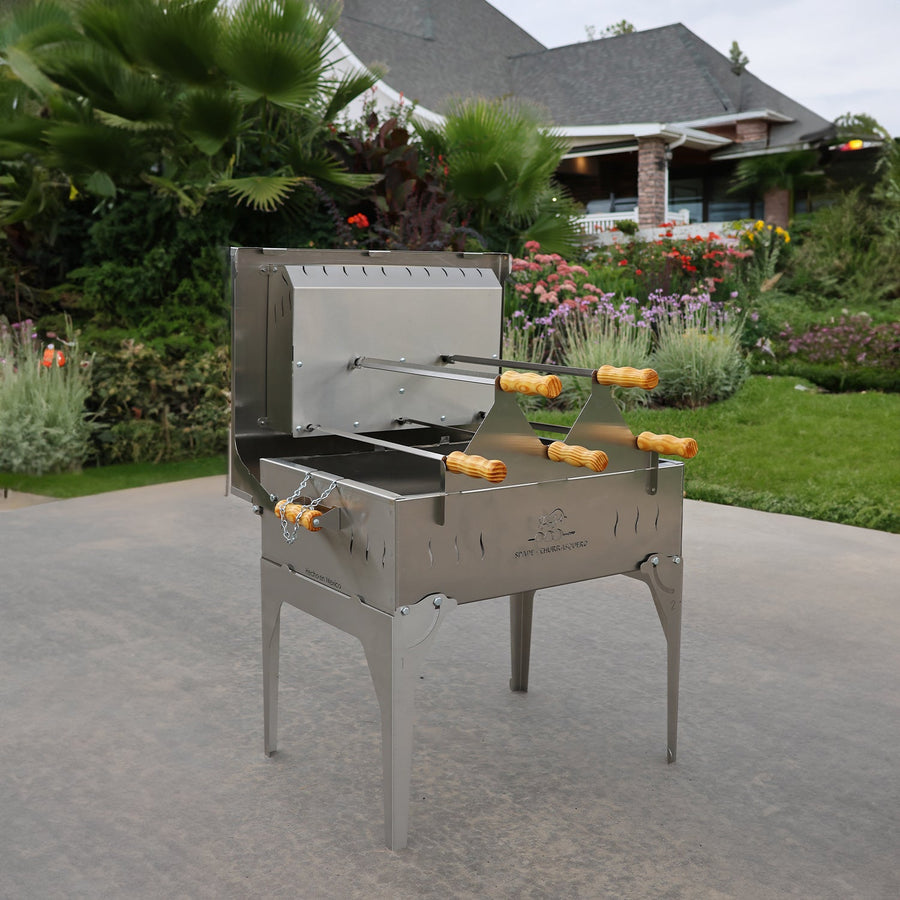 PORTABLE Grill Superior Plus – 5 Spits (FullInox stainless steel)